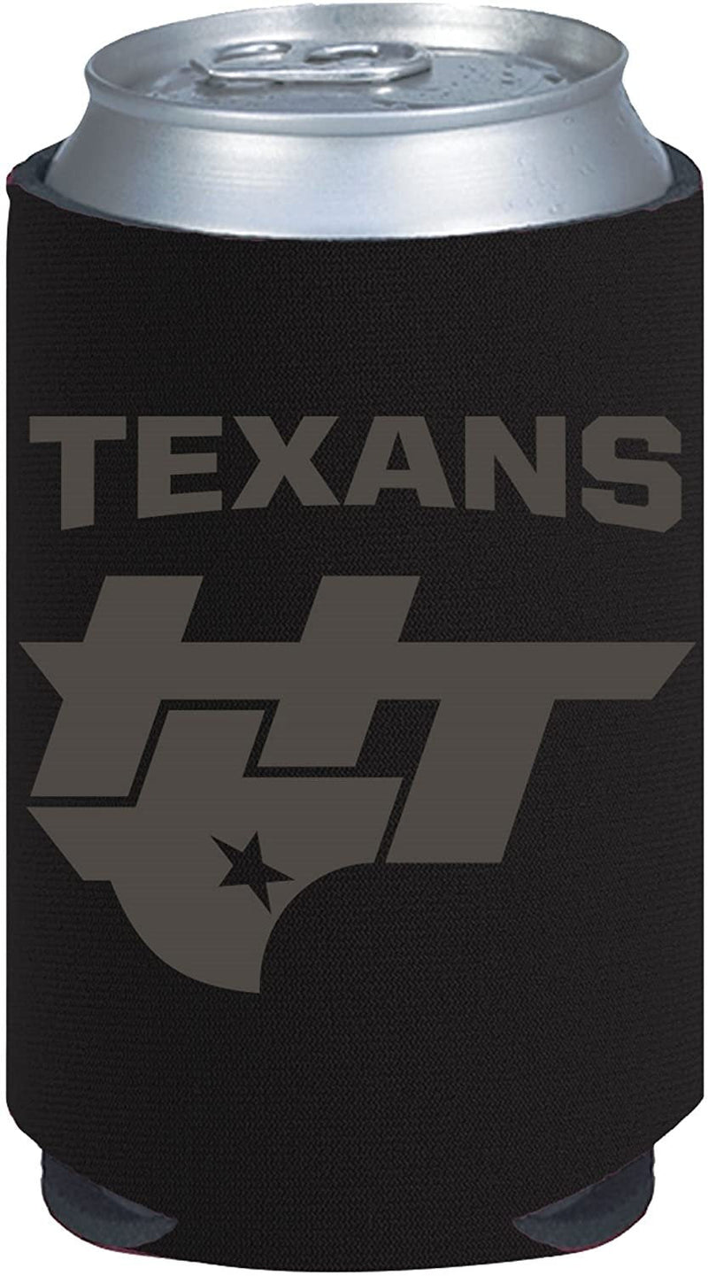 Houston Texans 2-Pack Black Tonal CAN Beverage Insulator Neoprene Holder Cooler Football