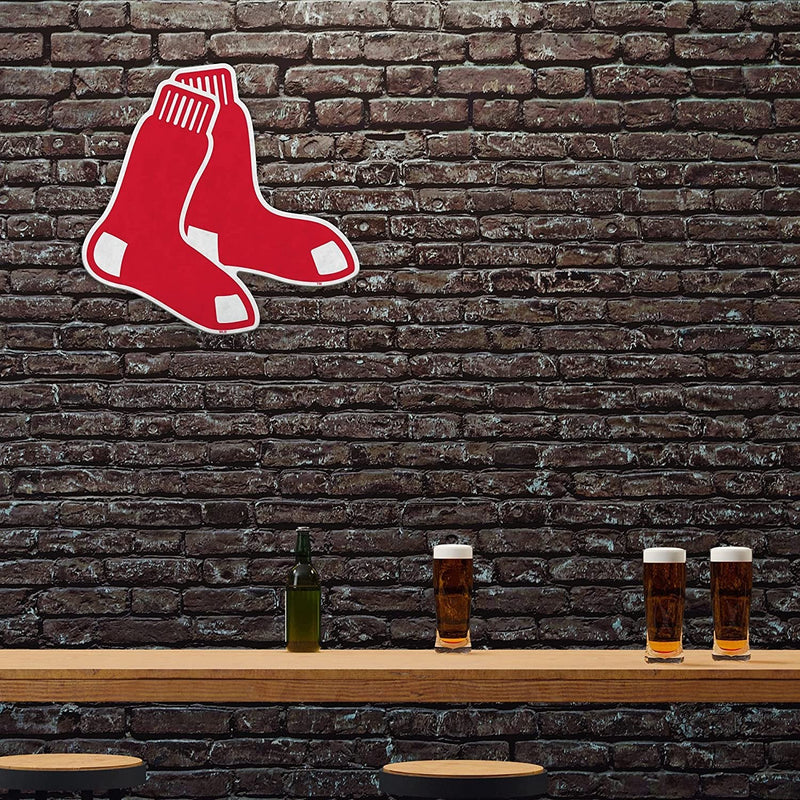 Boston Red Sox Soft Felt Pennant, Logo Design, Shape Cut, 18 Inch, Easy To Hang