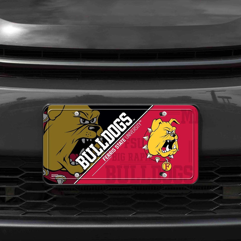 Ferris State University Bulldogs Metal Tag License Plate, 12x6 Inch, Pre-drilled Holes
