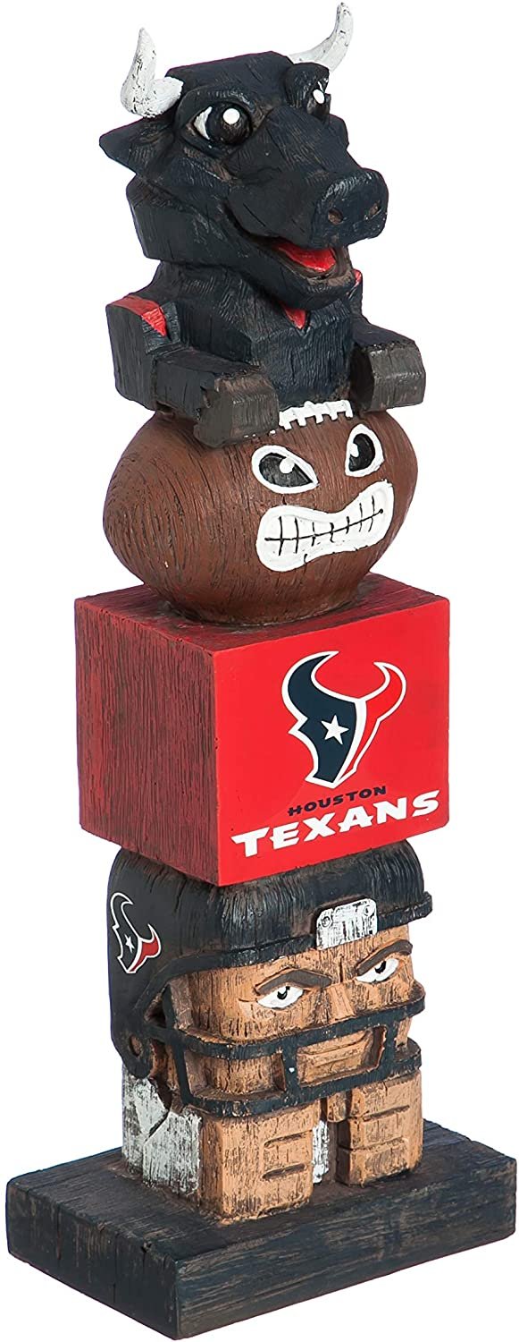 Houston Texans 16 Inch Tiki Totem Garden Statue Resin Outdoor Decoration