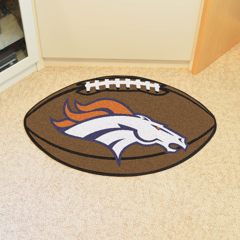 FANMATS 5719 Denver Broncos Football Rug - 20.5in. x 32.5in. | Sports Fan Home Decor Rug and Tailgating Mat