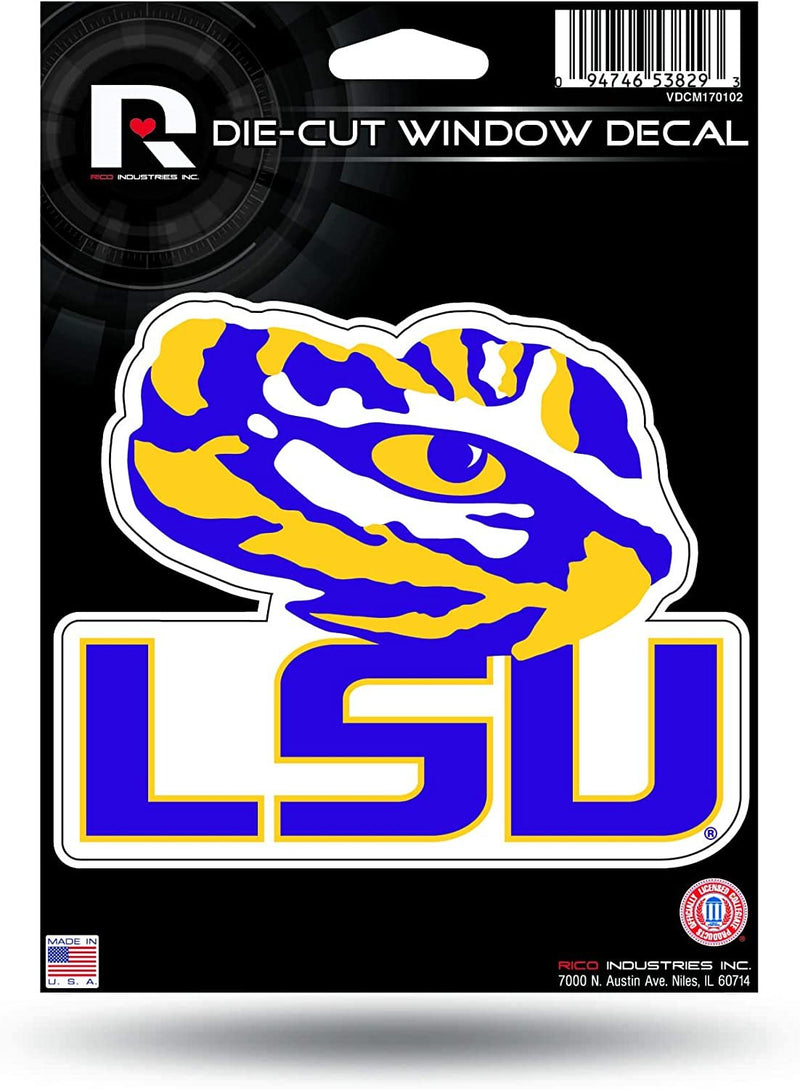 Louisiana State University Tigers LSU 5 Inch Die Cut Flat Vinyl Decal Sticker Adhesive Backing