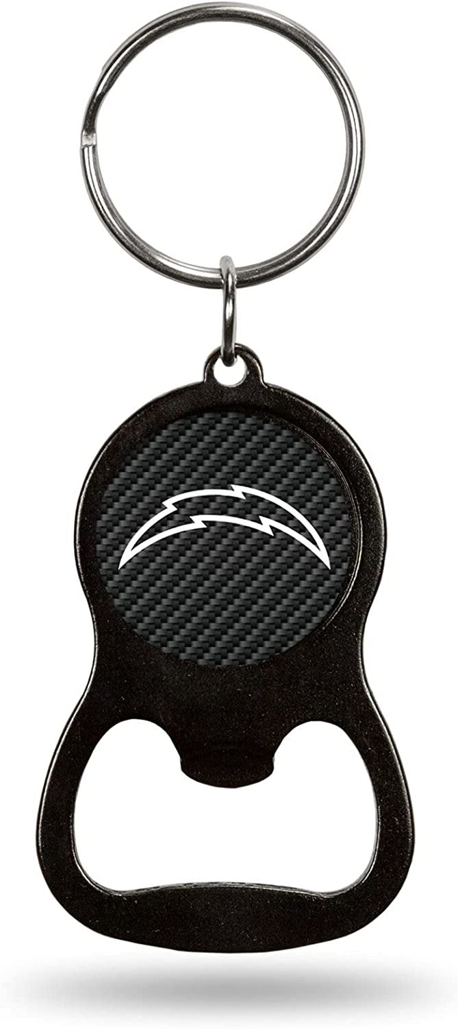 Los Angeles Chargers Keychain Bottle Opener Carbon Fiber Design Metal Football