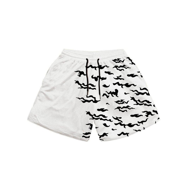 Men's Beach Short Trunks Summer Casual Shorts Gym Sport Quick Dry Mesh Shorts Running Basketball Shorts For Male Mesh Breathable Pants with Elastic Waist Drawstring and Pockets