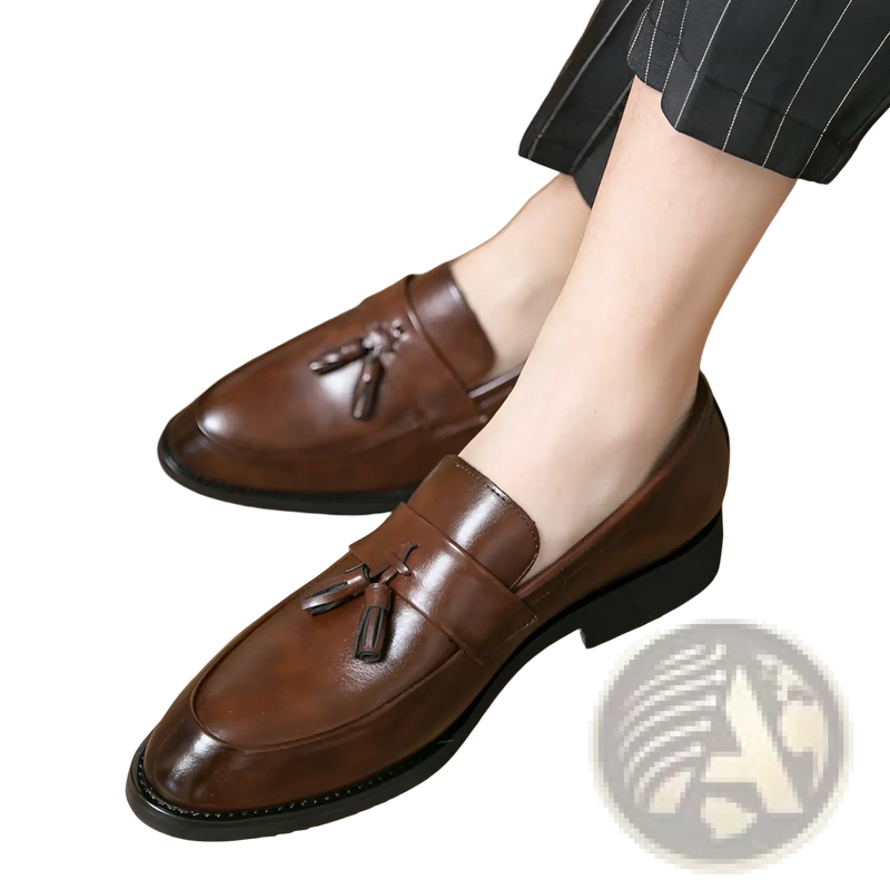 Men Tassel Loafers Classic Leather Dress Shoes