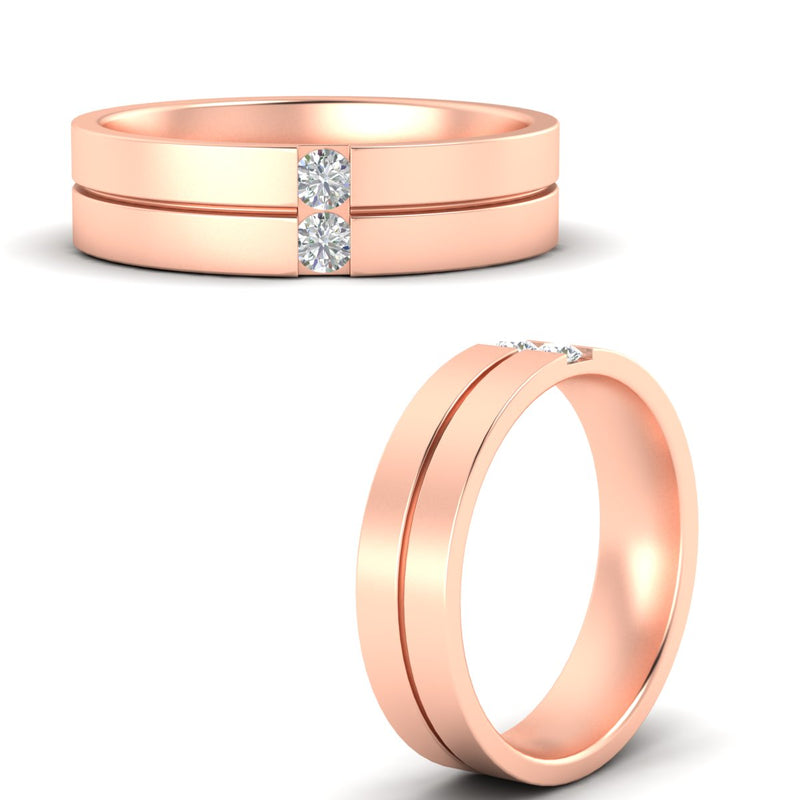 Mens 2 Stone Band