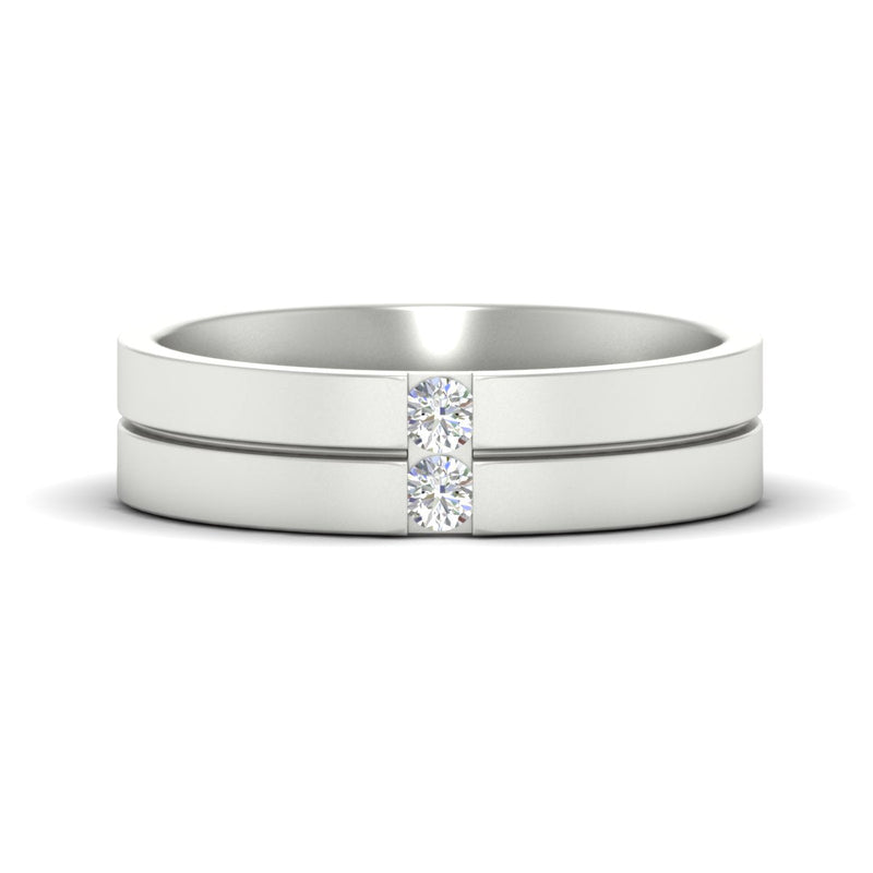 Mens 2 Stone Band