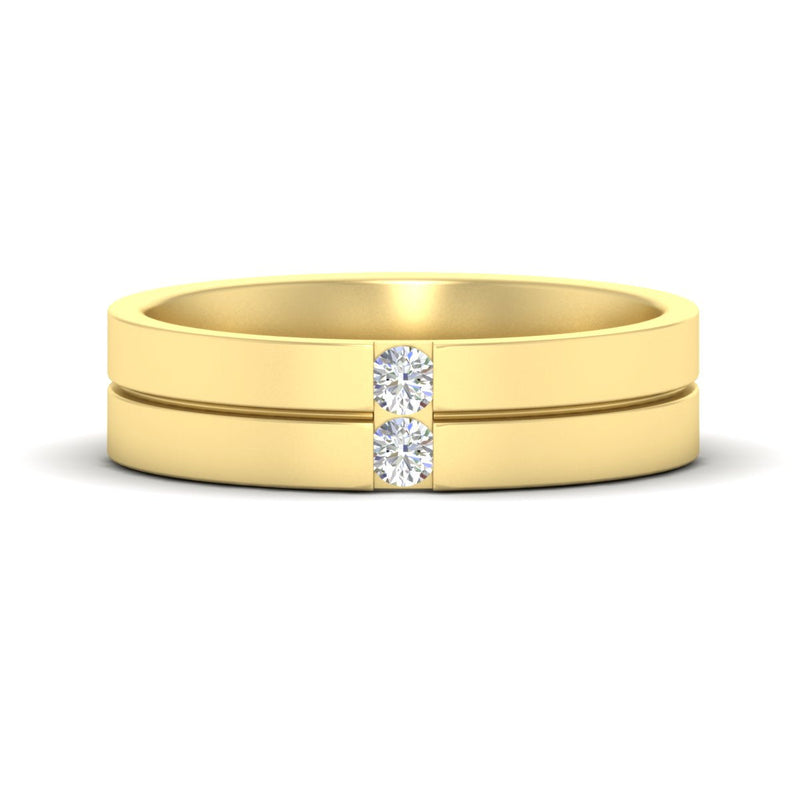 Mens 2 Stone Band