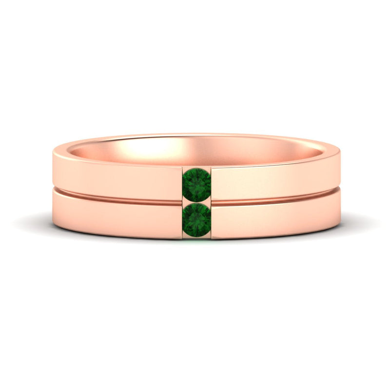 Mens 2 Stone Band