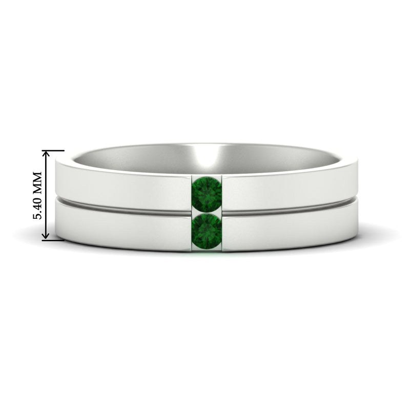 Mens 2 Stone Band