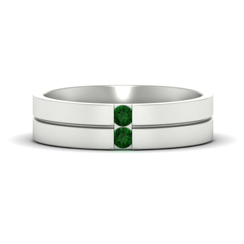 Mens 2 Stone Band
