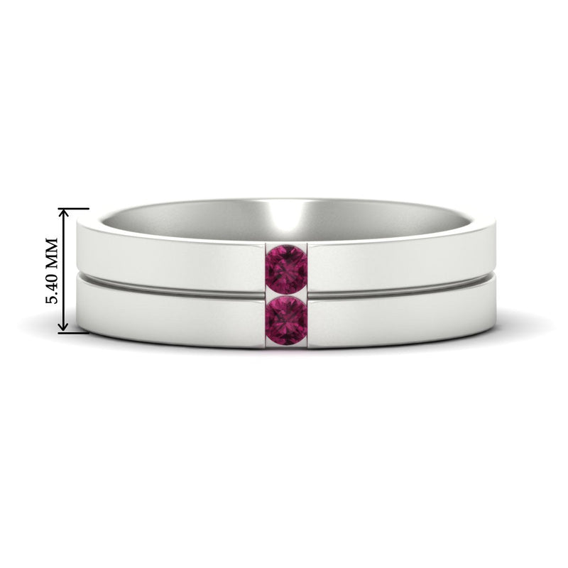 Mens 2 Stone Band