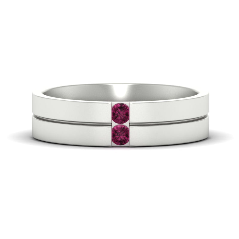Mens 2 Stone Band