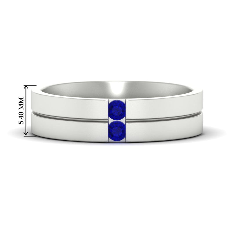 Mens 2 Stone Band