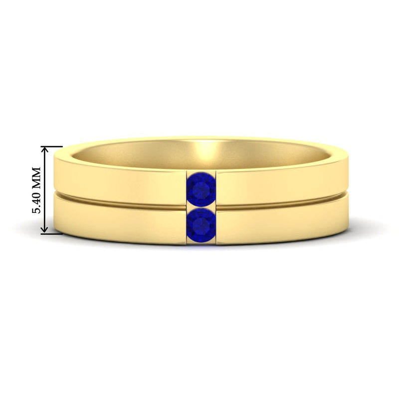Mens 2 Stone Band