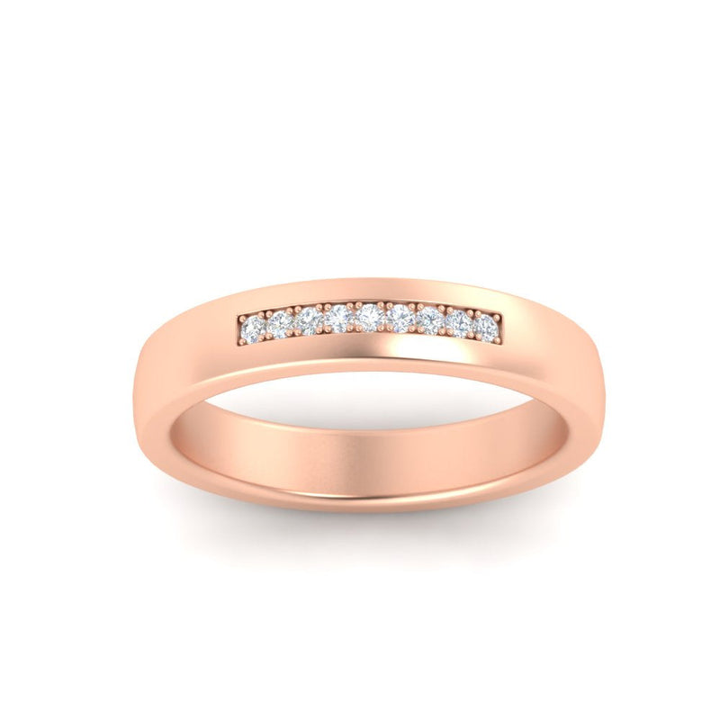 Mens 9 Stone Simple Diamond Band