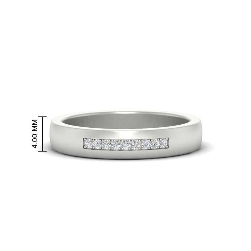 Mens 9 Stone Simple Diamond Band