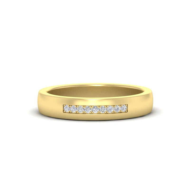 Mens 9 Stone Simple Diamond Band