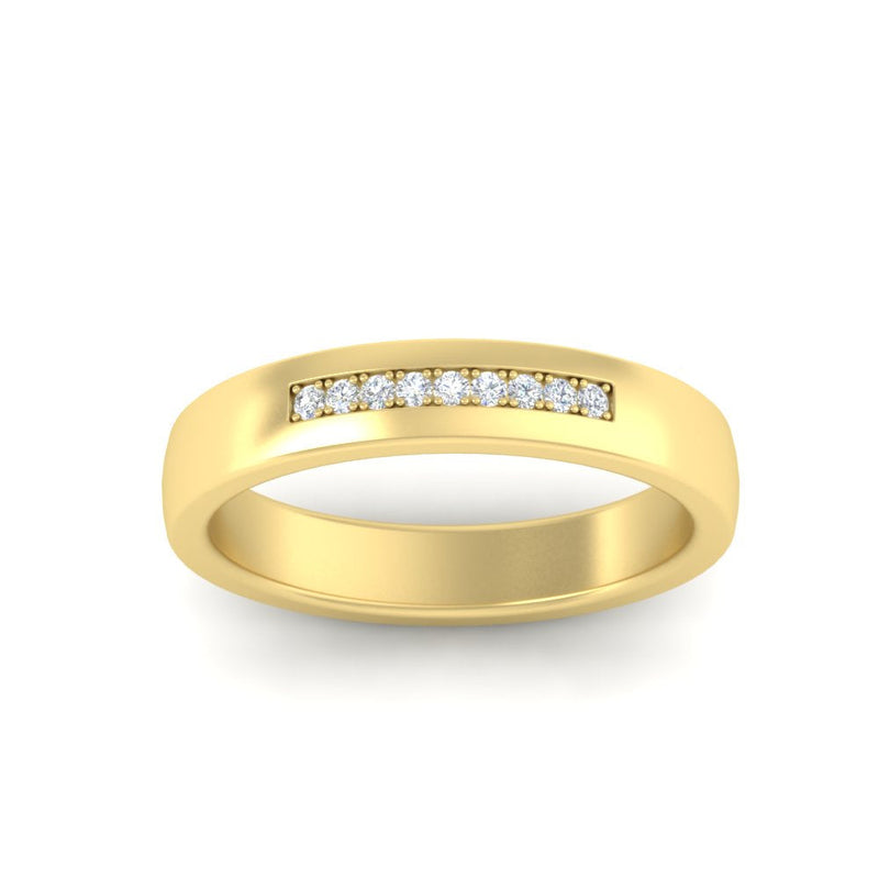 Mens 9 Stone Simple Diamond Band