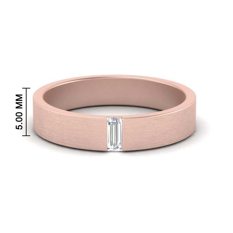 Mens Baguette Diamond Wedding Ring