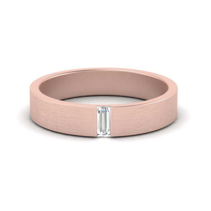 Mens Baguette Diamond Wedding Ring