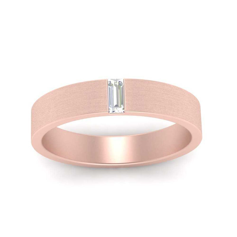Mens Baguette Diamond Wedding Ring
