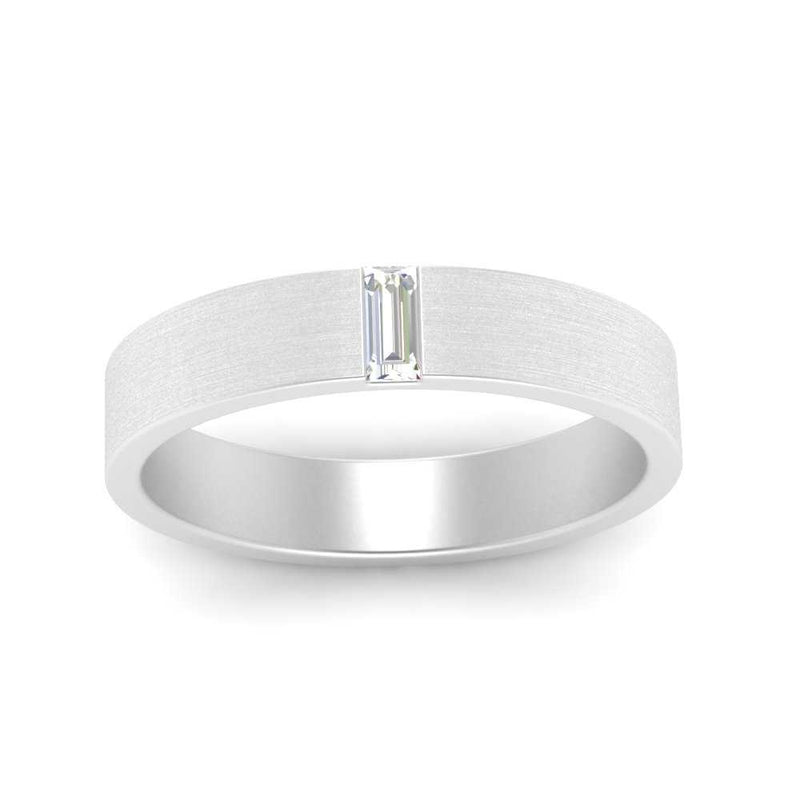 Mens Baguette Diamond Wedding Ring