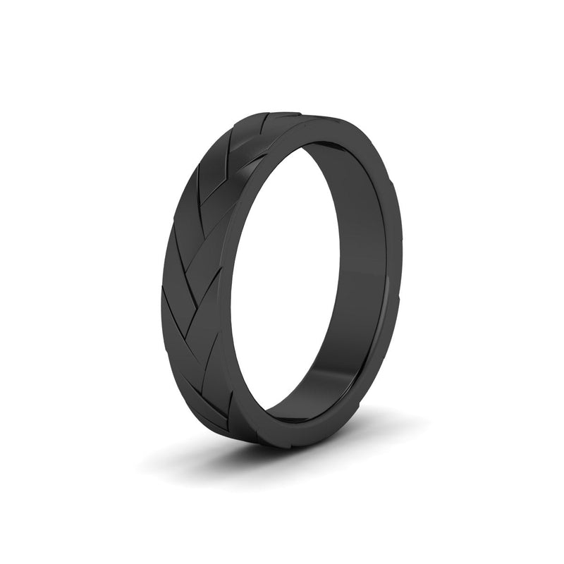 Mens Braided Design Promise Ring