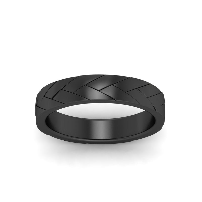 Mens Braided Design Promise Ring