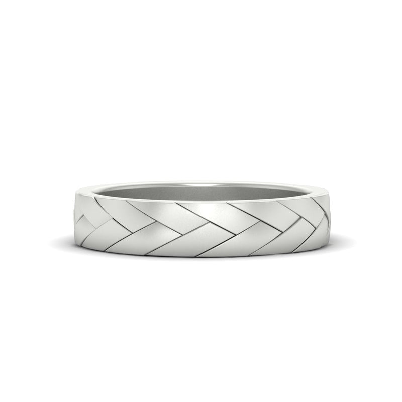 Mens Braided Design Promise Ring