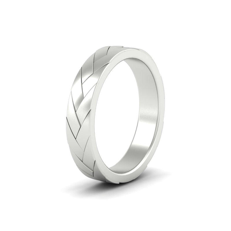 Mens Braided Design Promise Ring