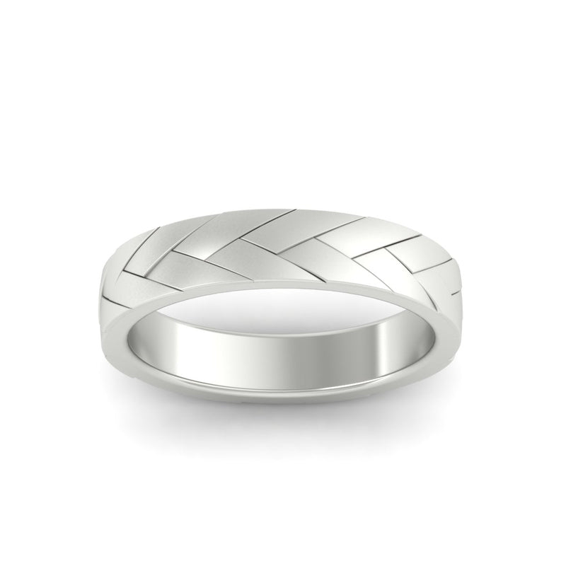 Mens Braided Design Promise Ring