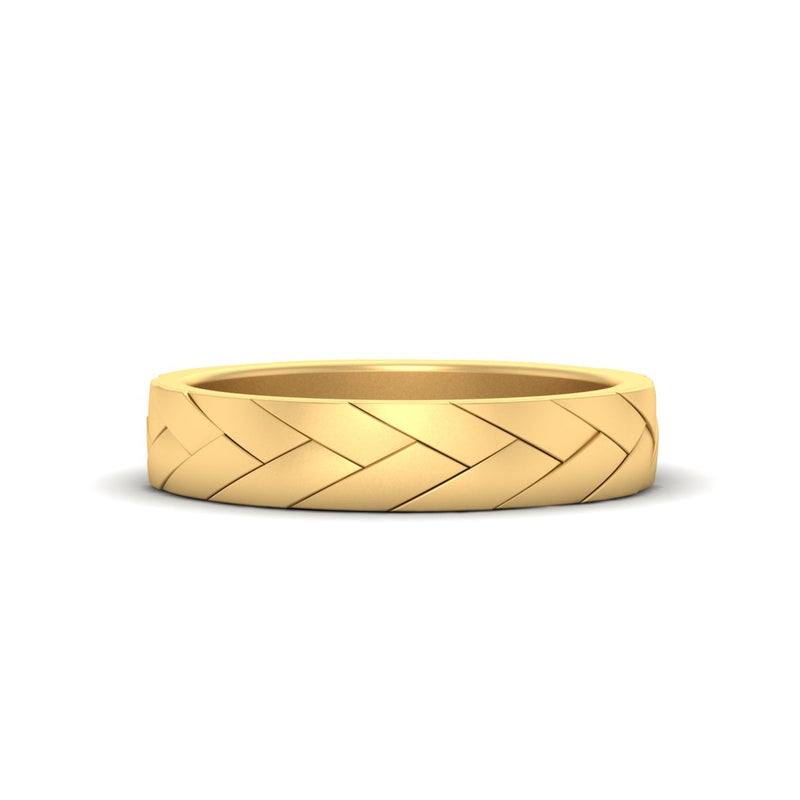 Mens Braided Design Promise Ring