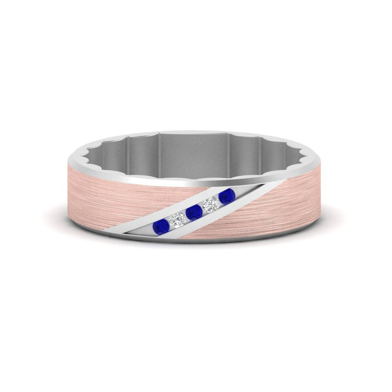 Brush Finish 2 Tone Promise Ring