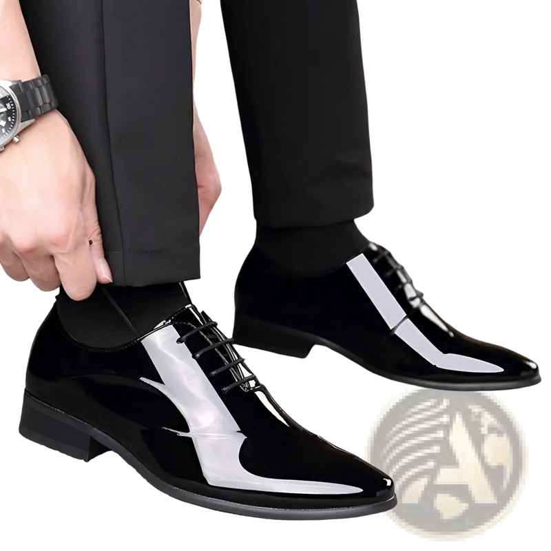 Men's Classic Pointed Toe Leather Business Shoes