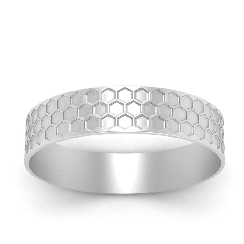 Mens Honey Comb Wedding Ring
