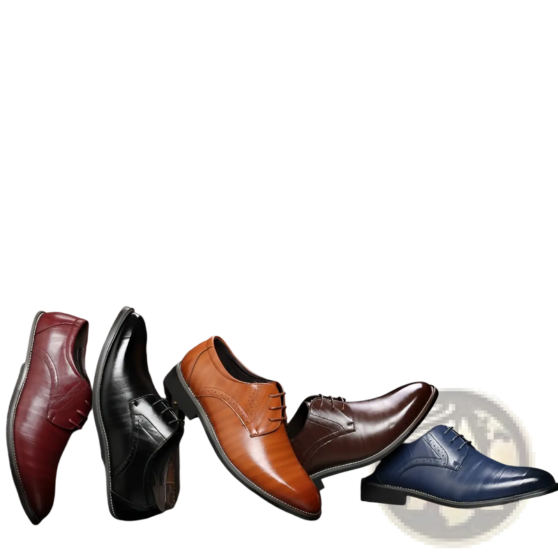 Men's Leather Brogue Oxford Dress Shoes