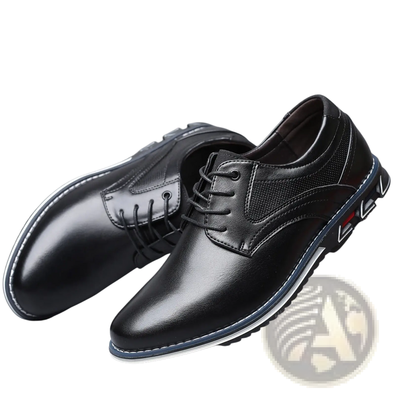 Men's Premium Pu Leather Lace Up Casual Dress Shoes