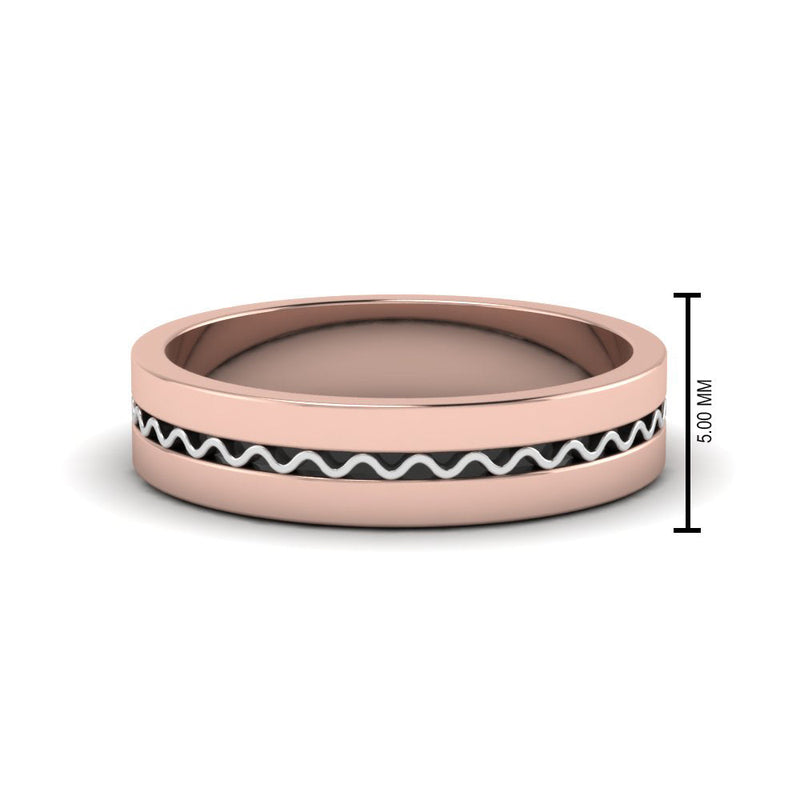 Mens Wave Comfort Fit Wedding Ring