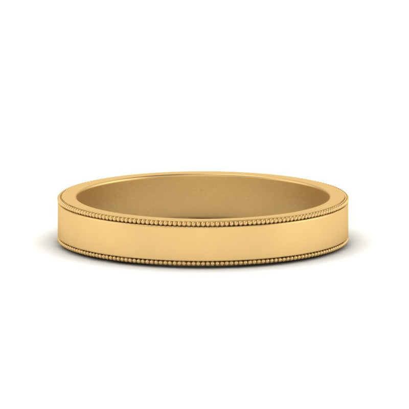 Flat Milgrain Mens Wedding Band