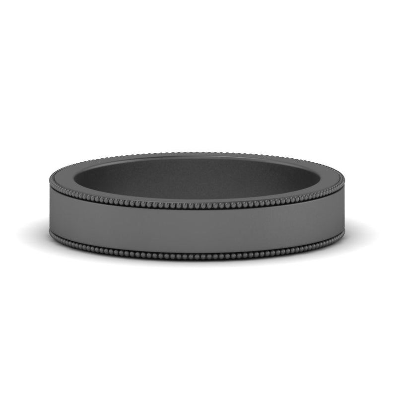 Flat Milgrain Mens Wedding Band