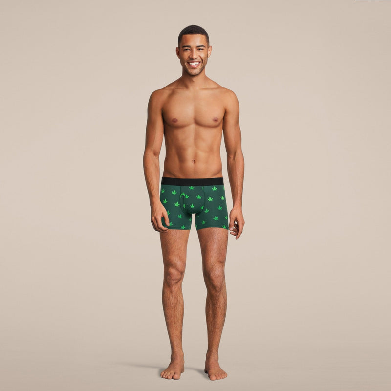 Men's Weed Boxer Brief Underwear with Pouch