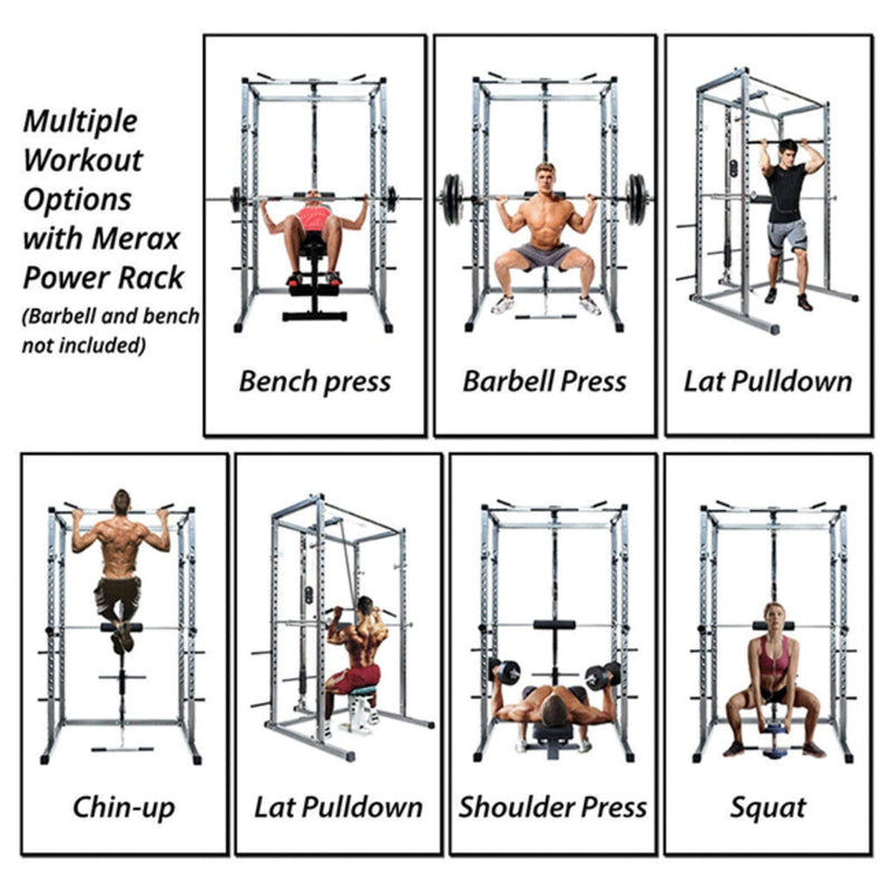 Merax Multi-Functional Olympic Power Squat Rack Cage For Home & Gym (SAK98719)