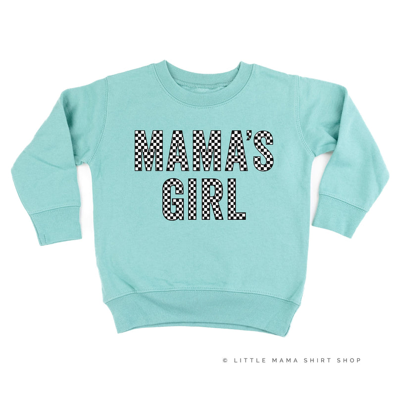 BLOCK FONT CHECKERS - MAMA'S GIRL - Child Sweater