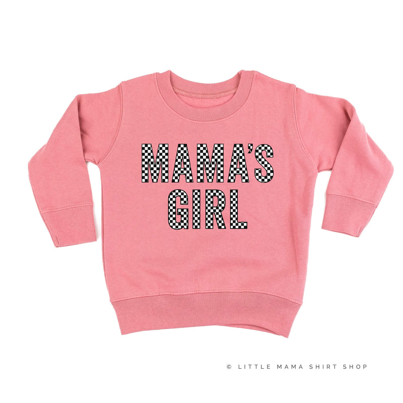 BLOCK FONT CHECKERS - MAMA'S GIRL - Child Sweater