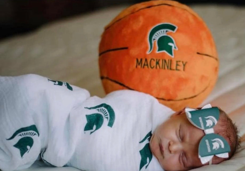 Michigan State University Spartans Muslin Swaddle Blanket – Soft Breathable Baby Blanket | Officially Licensed MSU Gift