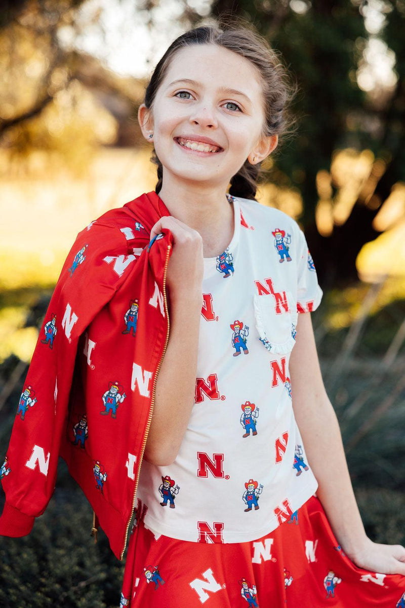 Nebraska Red Herbie Husker Satin Jacket