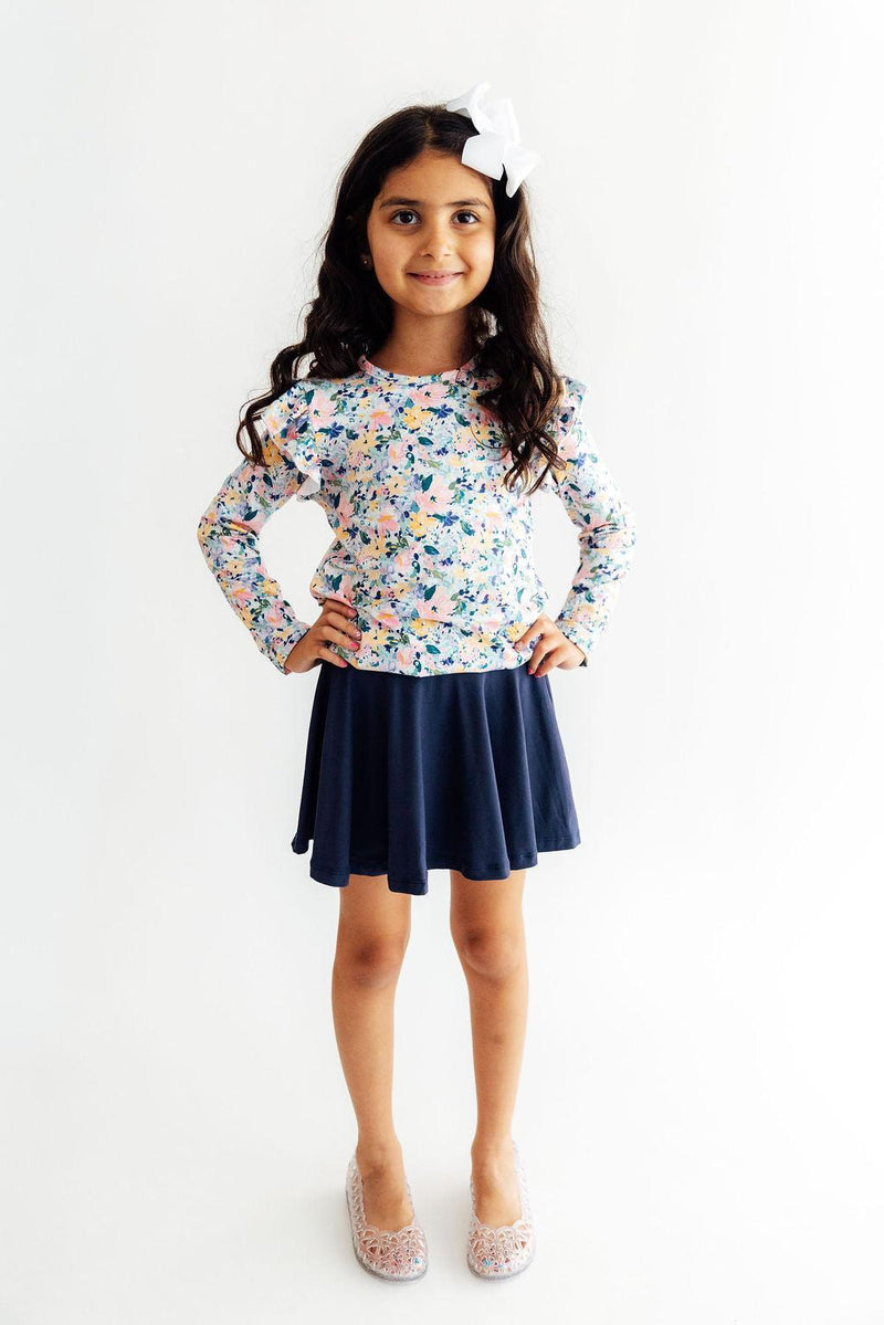 Navy Twirl Skort