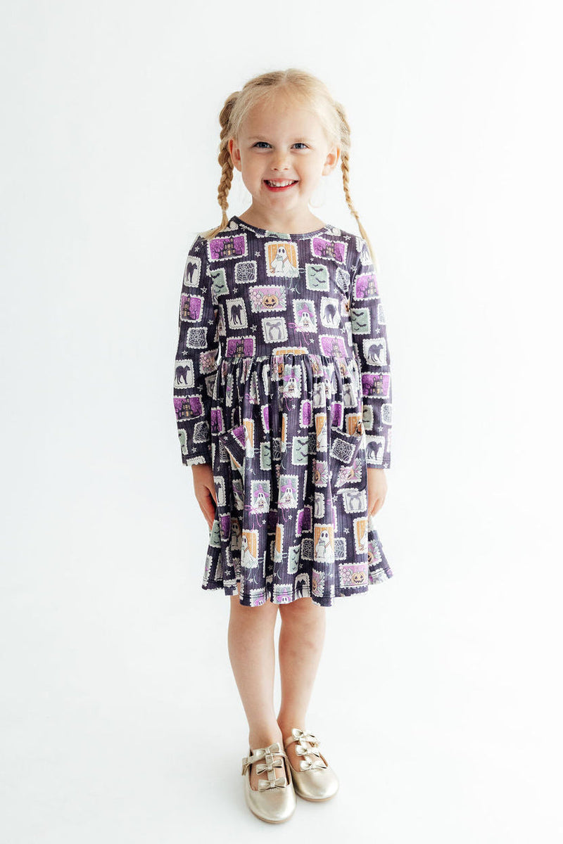 Trick or Treat L/S Pocket Twirl Dress
