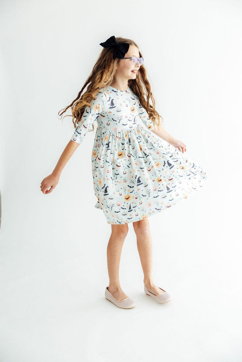 Ghouls Rule 3/4 Sleeve Pocket Twirl Dress